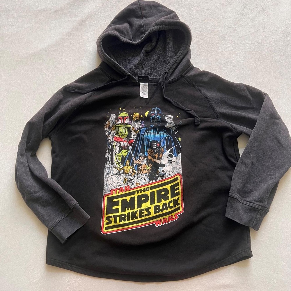 Star Wars Empire Strikes Back Hoodie Disney Boba Fett Darth Vader Retro